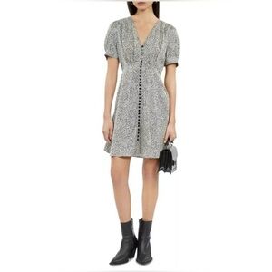 The Kooples “Mini Leo” Button-Front Cheetah / Leopard Print Dress — Size 3 — NWT